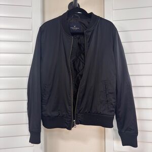 American Eagle Outfitters Classic Black Bomber Jacket